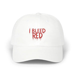 Bleed Red Classic Dad Cap - Cotton Football Gear - Dipaliz - Hats