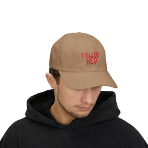 Bleed Red Classic Dad Cap - Cotton Football Gear - Dipaliz - Hats