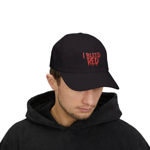 Bleed Red Classic Dad Cap - Cotton Football Gear - Dipaliz - Hats