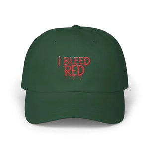 Bleed Red Classic Dad Cap - Cotton Football Gear - Dipaliz - Hats