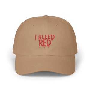 Bleed Red Classic Dad Cap - Cotton Football Gear - Dipaliz - Hats