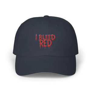 Bleed Red Classic Dad Cap - Cotton Football Gear - Dipaliz - Hats