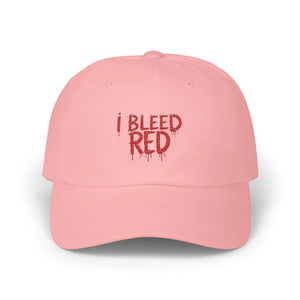 Bleed Red Classic Dad Cap - Cotton Football Gear - Dipaliz - Hats