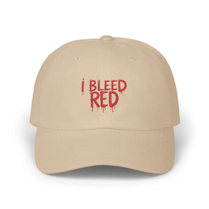 Bleed Red Classic Dad Cap - Cotton Football Gear - Dipaliz - Hats