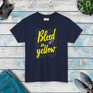 Bleed Yellow Super Football Heavy Cotton Tee - Dipaliz - T-shirts