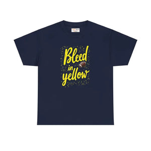 Bleed Yellow Super Football Heavy Cotton Tee - Dipaliz - T-shirts