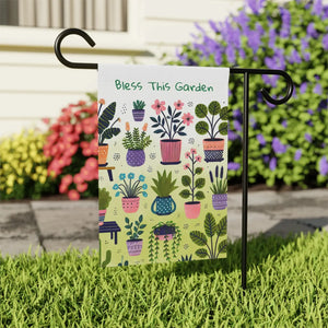 Potted Plants House Banner – Poly Poplin Fabric - Dipaliz - Flags & Windsocks