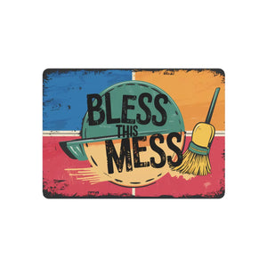 Bless this Mess Metal Art Sign White Aluminum Composite - Dipaliz - Novelty Signs
