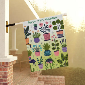 Plants House Banner - Vibrant Poly Poplin Canvas - Dipaliz - Flags & Windsocks