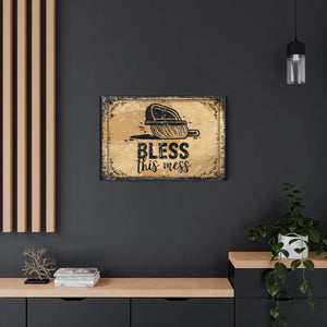 Vintage Bless this Mess Metal Art Sign Retro Home Decor - Dipaliz - Novelty Signs