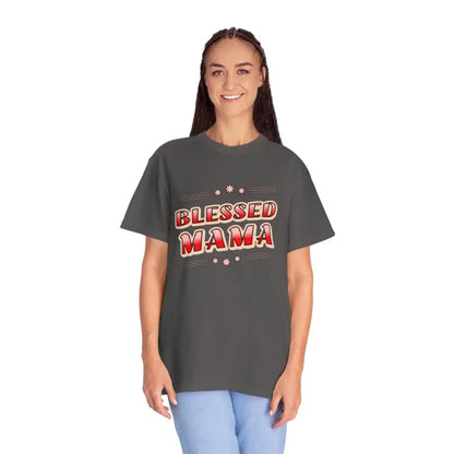 Cozy Blessed Mama T-shirt: Perfect for Mother’s Day! - Graphite / s T-shirt