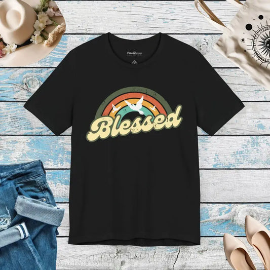 Your Faith with the Comfy Blessed Christian T-shirt - Black / s T-shirt