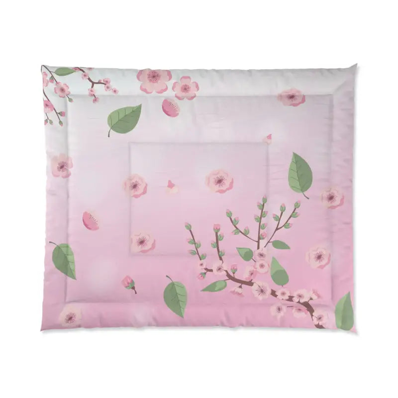 Blissful Pink Floral Comforter: Indulge in Cozy Elegance - 104’’ × 88’’ Home Decor