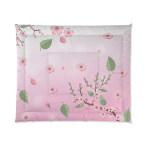 Pink Floral Comforter - Elegant Bedroom Sanctuary - Dipaliz - 104’’ × 88’’ - Quilts & Comforters