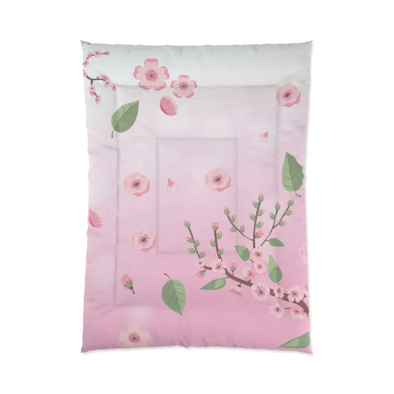 Blissful Pink Floral Comforter: Indulge in Cozy Elegance - 68’’ × 92’’ Home Decor