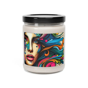 Scented Soy Candle Woman with Paint Splash Art Decor - Dipaliz - Candles