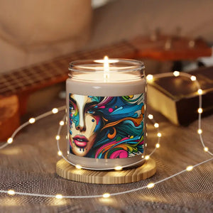 Scented Soy Candle Woman with Paint Splash Art Decor - Dipaliz - Candles
