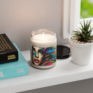 Scented Soy Candle Woman with Paint Splash Art Decor - Dipaliz - Candles