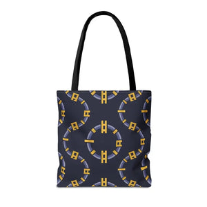 Bags - Stylish Block Chain Pattern Tote Bag Fashion Forward - Dipaliz