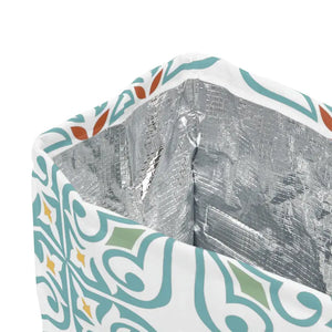 Blocks Pattern Polyester Lunch Bag - Trendy Fresh Style - Dipaliz - 11.75’’ × 7.25’’ 4.75’’ - Bags