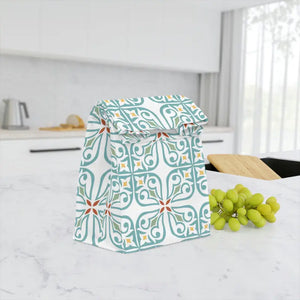 Blocks Pattern Polyester Lunch Bag - Trendy Fresh Style - Dipaliz - 11.75’’ × 7.25’’ 4.75’’ - Bags