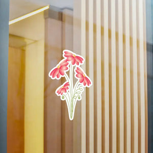 Pink Flowers Bunch Kiss Cut Vinyl Decals - Bold Wall Art - Dipaliz - Home Decor