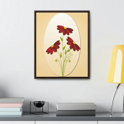 Bloom Brilliance: Captivating Red Flowers Gallery Canvas