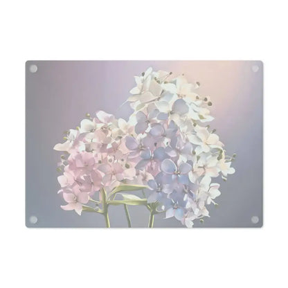 Bloom Brilliance: Purple Flowers Cutting Board Art! - Small Home Decor