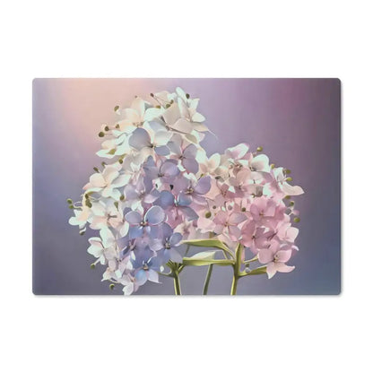 Bloom Brilliance: Purple Flowers Cutting Board Art! - Small Home Decor