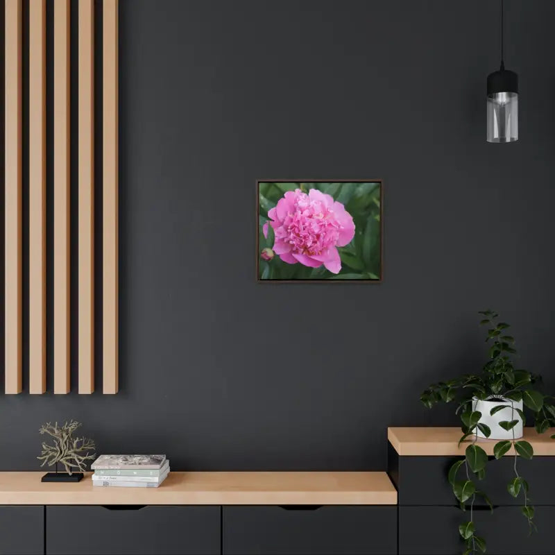 Bloom Brilliance: Vibrant Pink Peony Gallery Wrap - Canvas