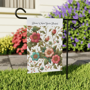 Vibrant Bloom House Banner – Poly Poplin Canvas - Dipaliz - Flags & Windsocks