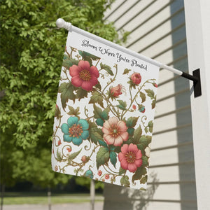 Vibrant Bloom House Banner – Poly Poplin Canvas - Dipaliz - Flags & Windsocks