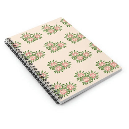 Bloom with Style: Pink Roses Spiral Notebook - one Size Paper Products