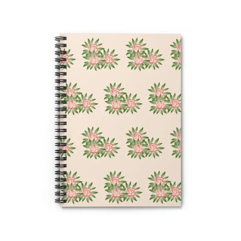 Bloom with Style: Pink Roses Spiral Notebook - one Size Paper Products