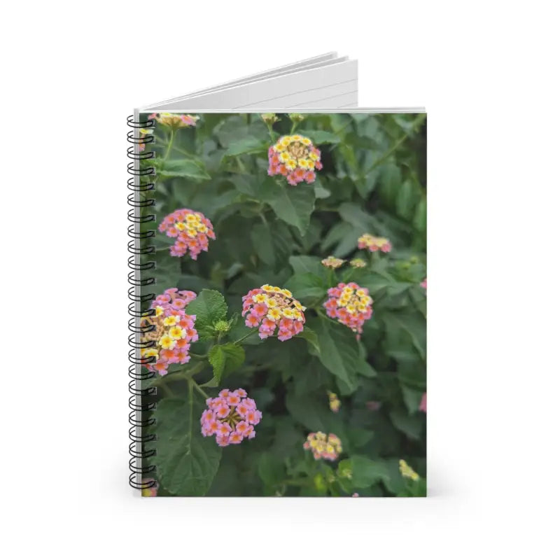 Bloom And Scribble: Lantana Flowers Ruled Line Notebook - Paper Products