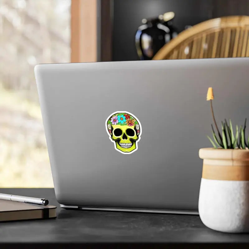 Trendy Home Vibes: Bloom Skull Kiss Cut Vinyl Decals - Paper Products