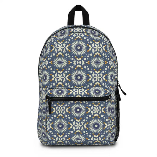 Chic Floral Geometric Backpack - Nature’s Fashionista Essential - one Size Bags