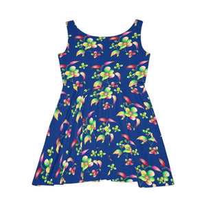 Women’s Skater Dress Large Flowers Vibrant Comfort Style Dipaliz - Dresses