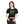 Crop Tee - Wildflower Aop Tee - Nature Inspired Fashion - Dipaliz Black Stitching / Xs