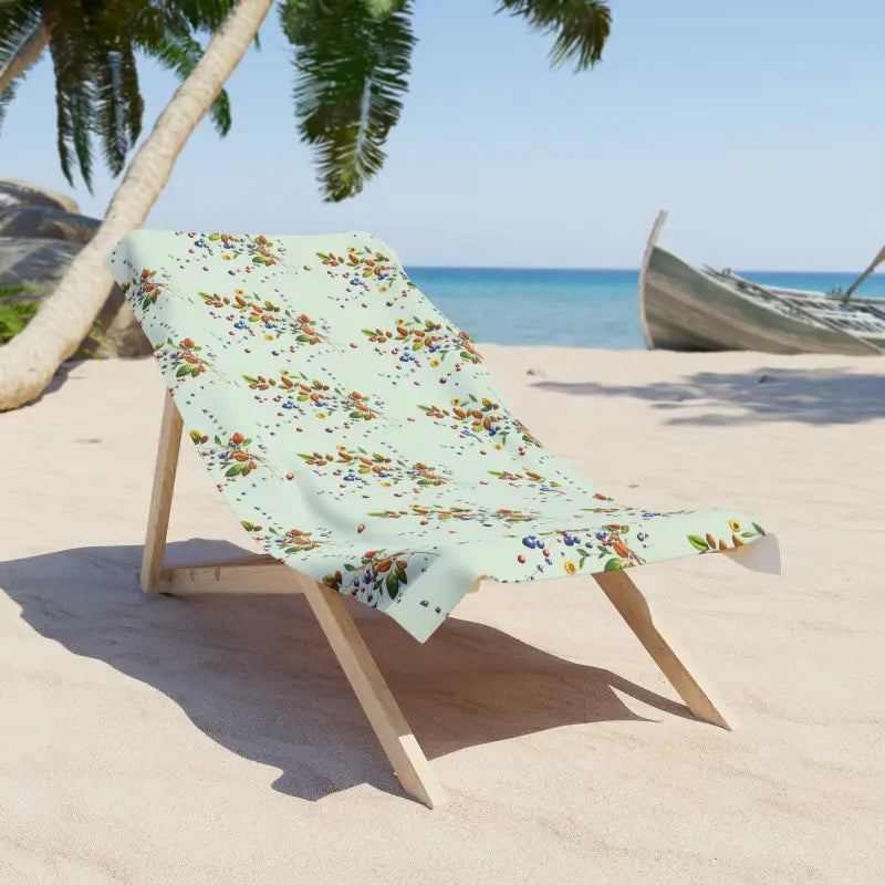 Blooming Beach Towel: Elevate your Style with Flower Branches - 30’’ × 60’’ Home Decor