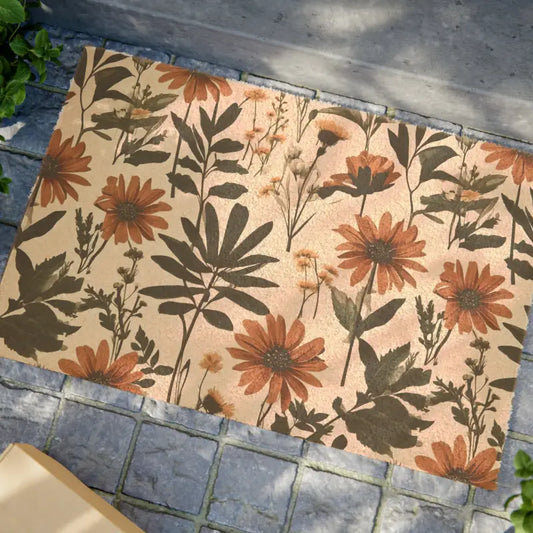 Blooming Beauty: Wild Flowers Tufted Coir Doormat - Home Decor