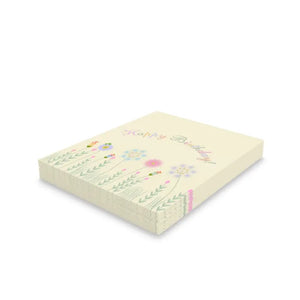 Happy Birthday Flowers Greeting Cards - Vibrant Wishes - Dipaliz - & Note