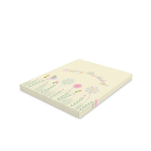 Happy Birthday Flowers Greeting Cards - Vibrant Wishes - Dipaliz - & Note