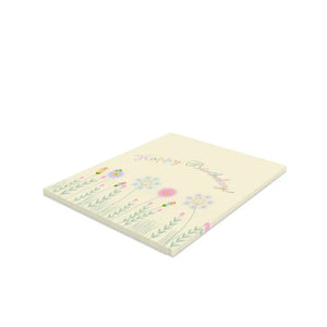 Happy Birthday Flowers Greeting Cards - Vibrant Wishes - Dipaliz - & Note