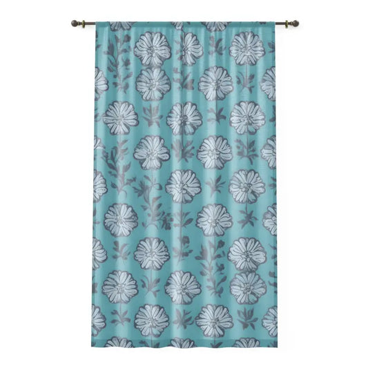 Blooming Bliss Window Curtains: Floral Magic for your Space - Sheer / White / 50’’ × 84’’ Home Decor