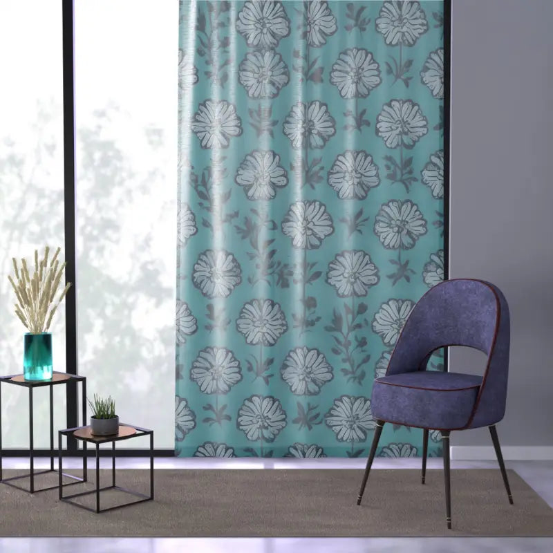 Blooming Bliss Window Curtains: Floral Magic for your Space - Sheer / White / 50’’ × 84’’ Home Decor