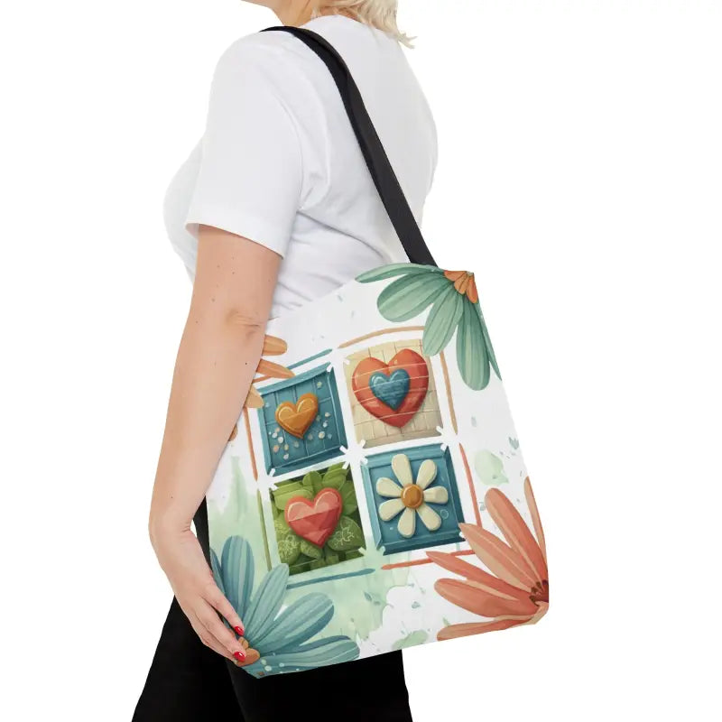 Elevate your Style with Blooming Flowers Polyester Tote Bag - Medium Bags