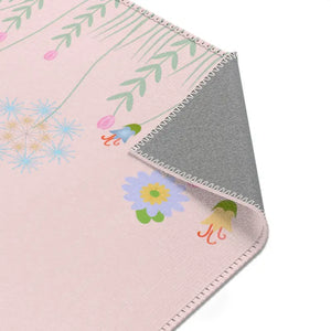 Pink Area Rugs - Floral Vibrant Charm Elegance - Dipaliz