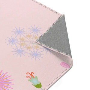 Pink Area Rugs - Floral Vibrant Charm Elegance - Dipaliz