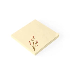 Red Flowers Post it Note Women’s Fashion Bold Creative Style - Dipaliz - 3’’ x / White - Sticky Notes
